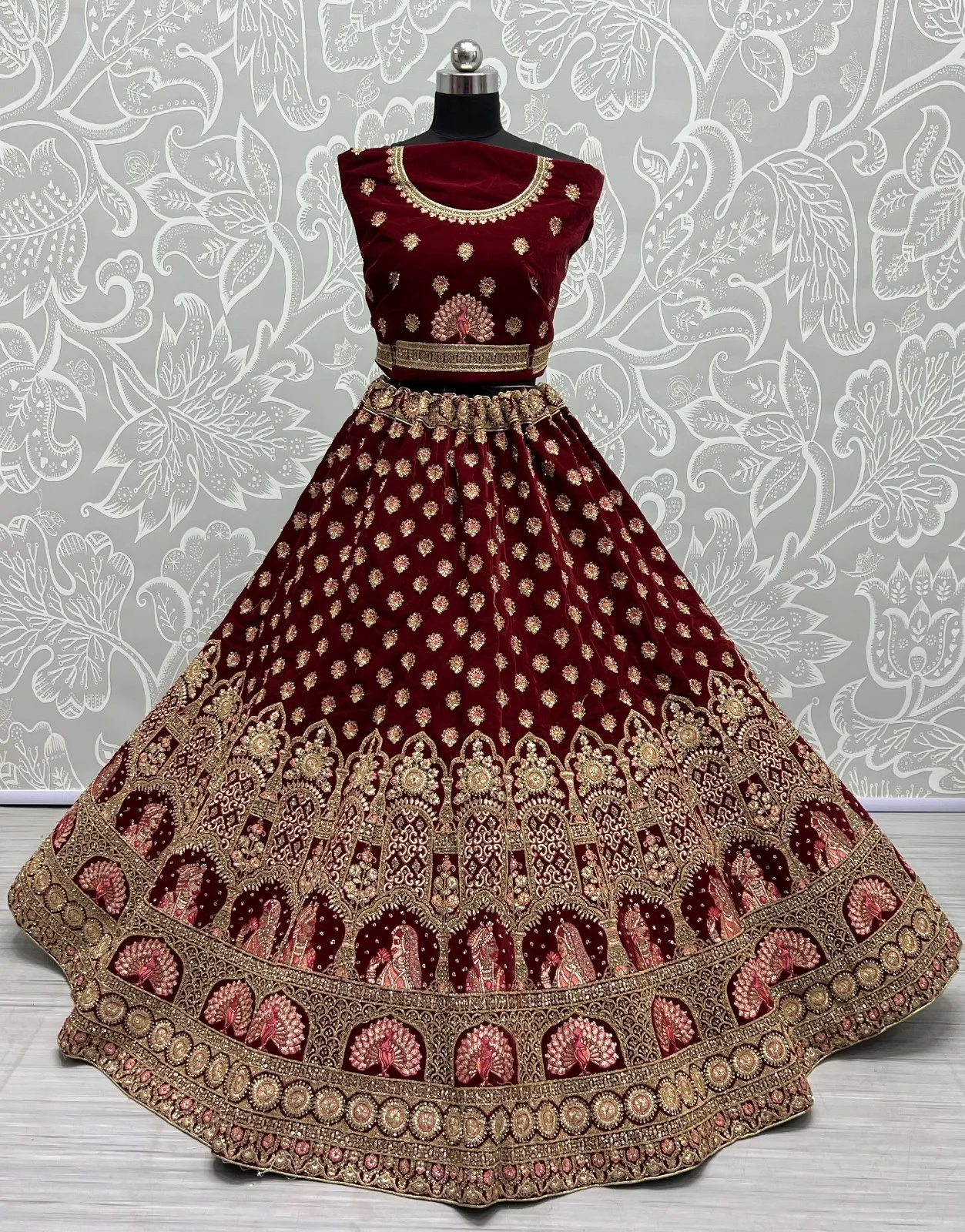 Designer Velvet Lehenga Choli Collection 2442