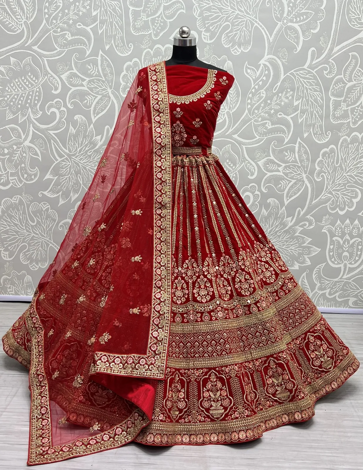 Designer Velvet Lehenga Choli Collection 2444