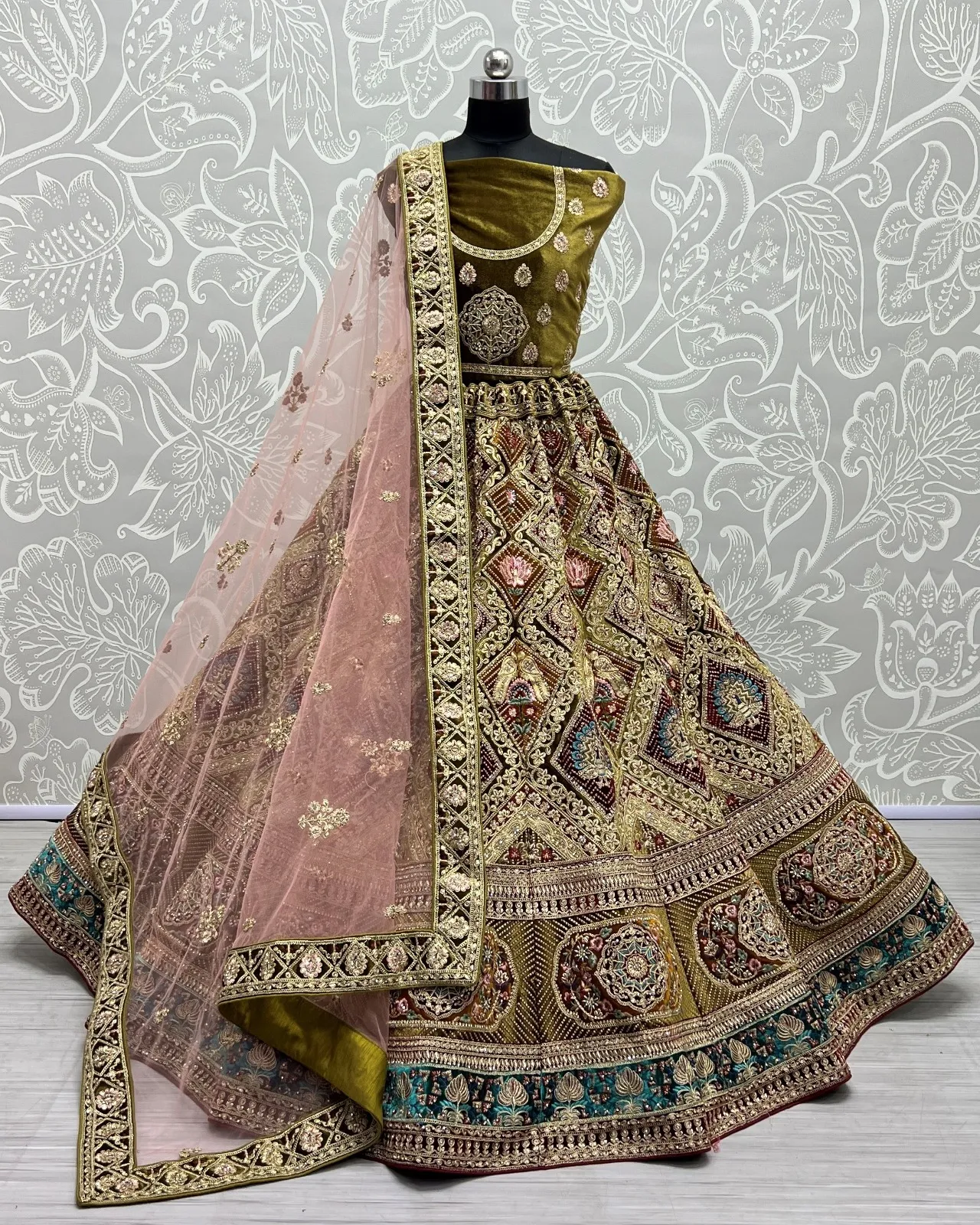 Designer Velvet Lehenga Choli Collection 2446