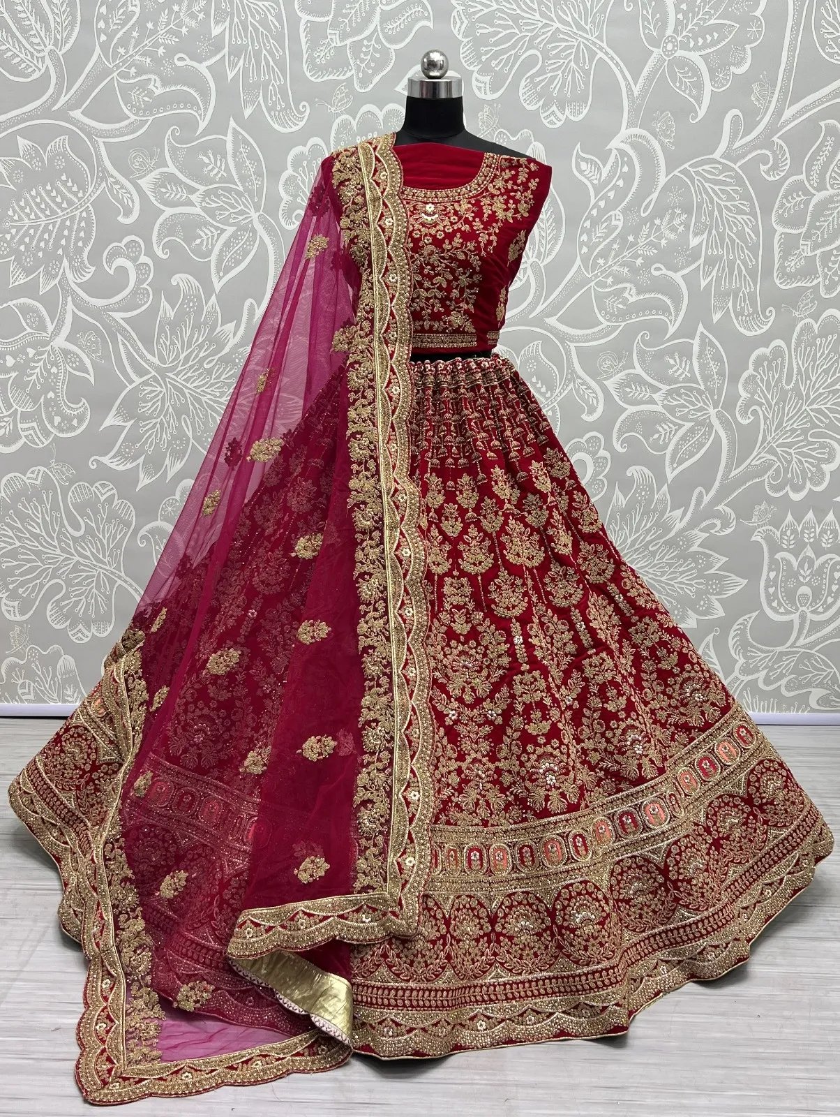 Designer Velvet Lehenga Choli Collection 2447