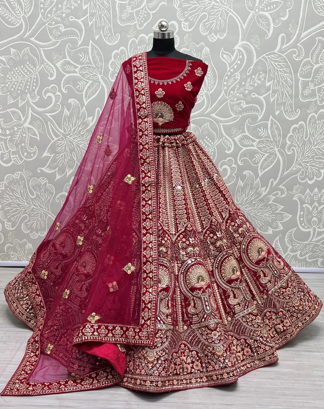 Designer Velvet Lehenga Choli Collection 2449