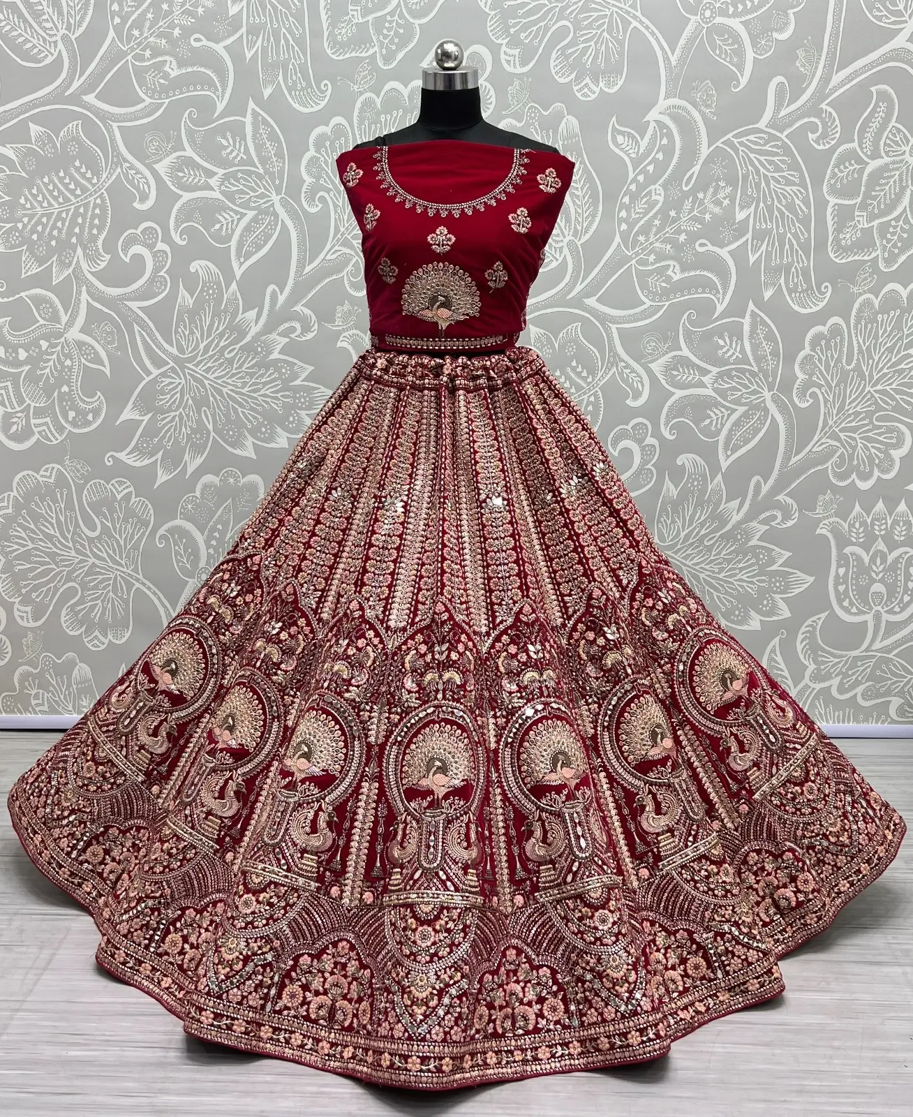 Designer Velvet Lehenga Choli Collection 2449