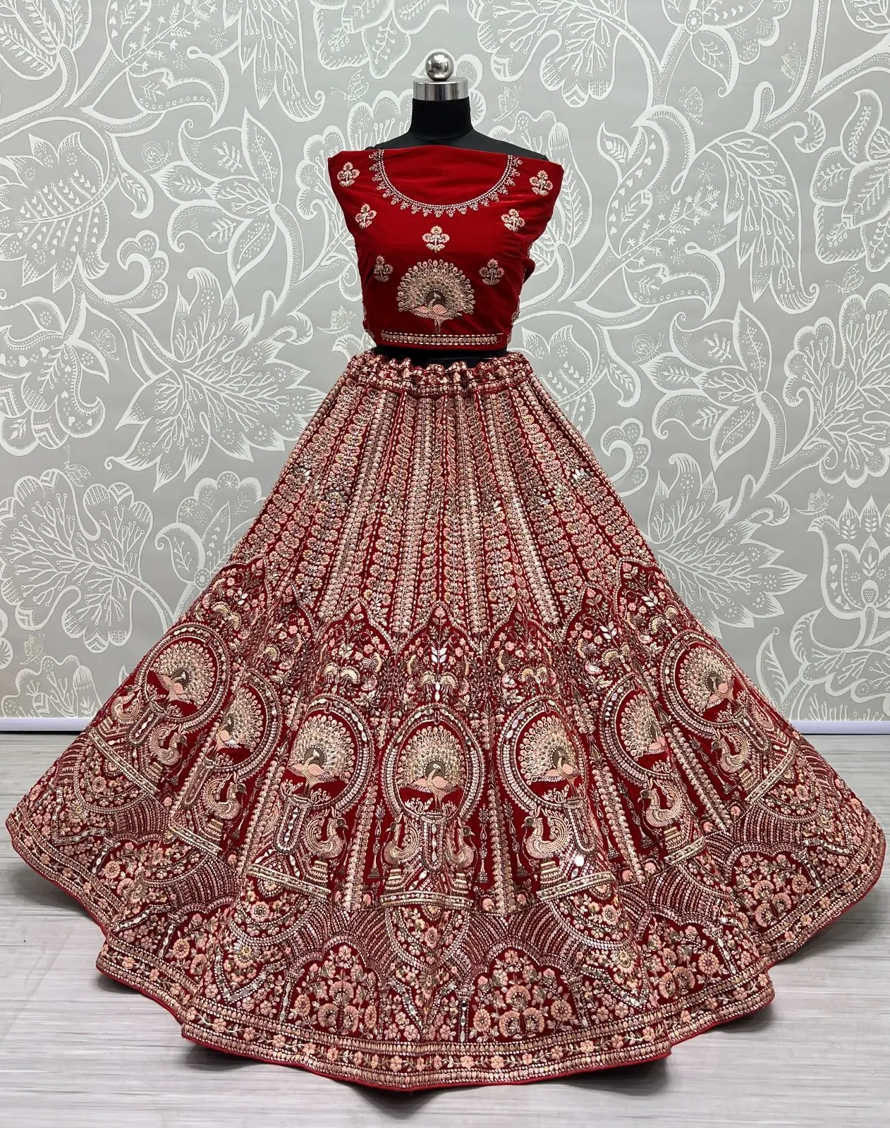 Designer Velvet Lehenga Choli Collection 2449