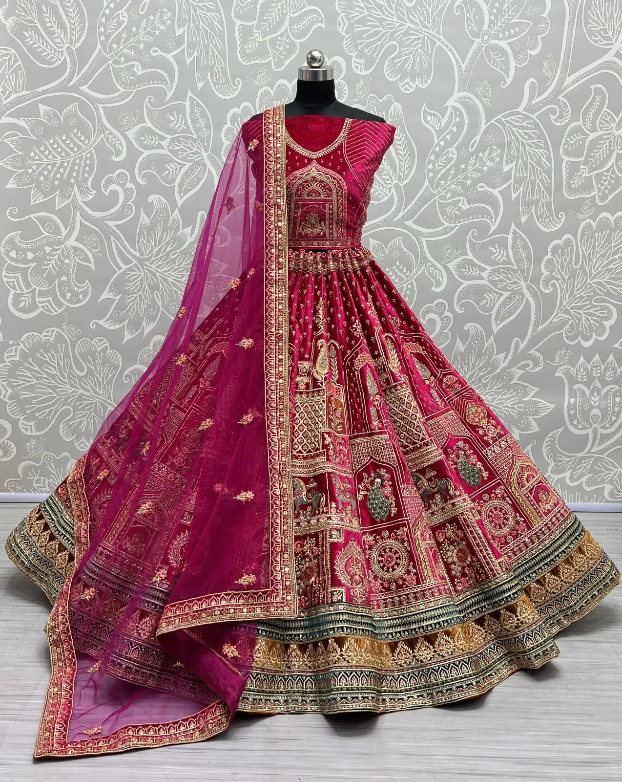 Designer Velvet Lehenga Choli Collection 2466