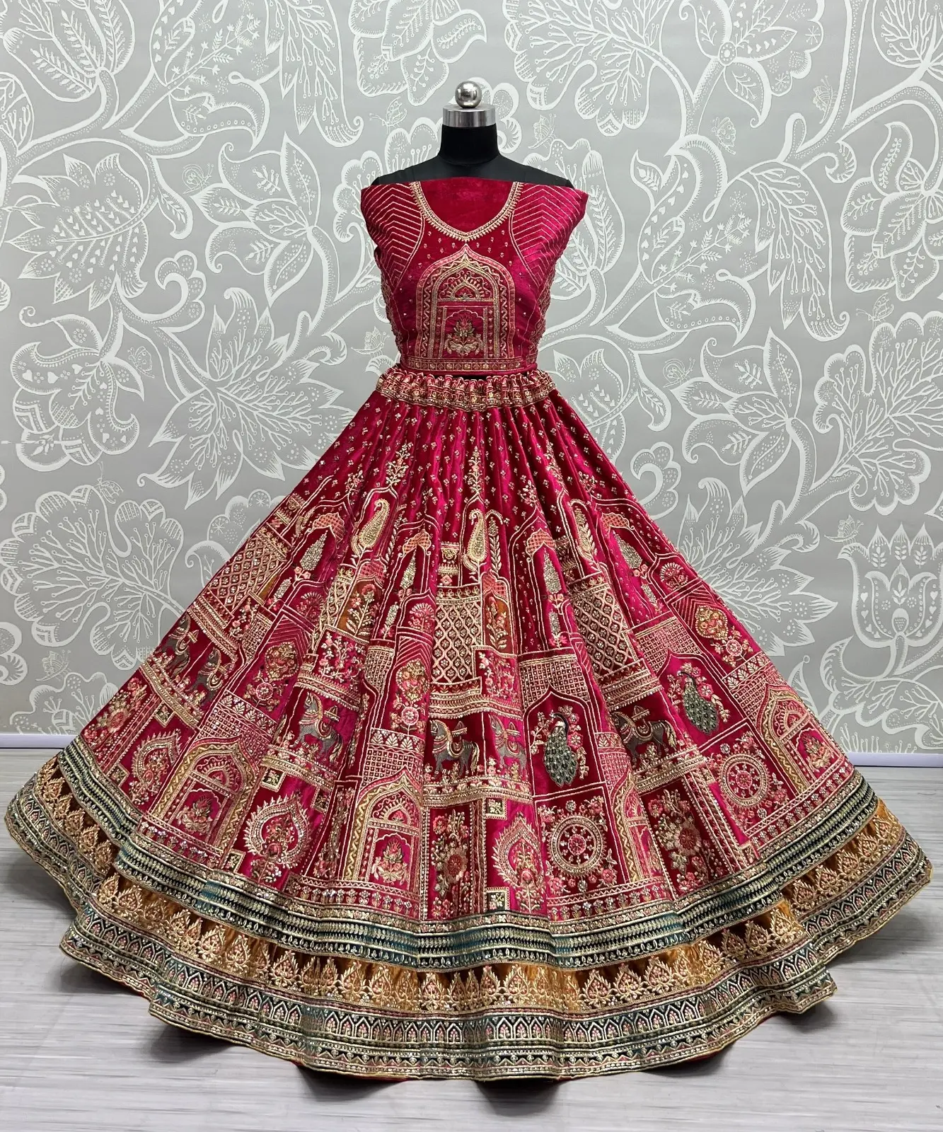 Designer Velvet Lehenga Choli Collection 2466