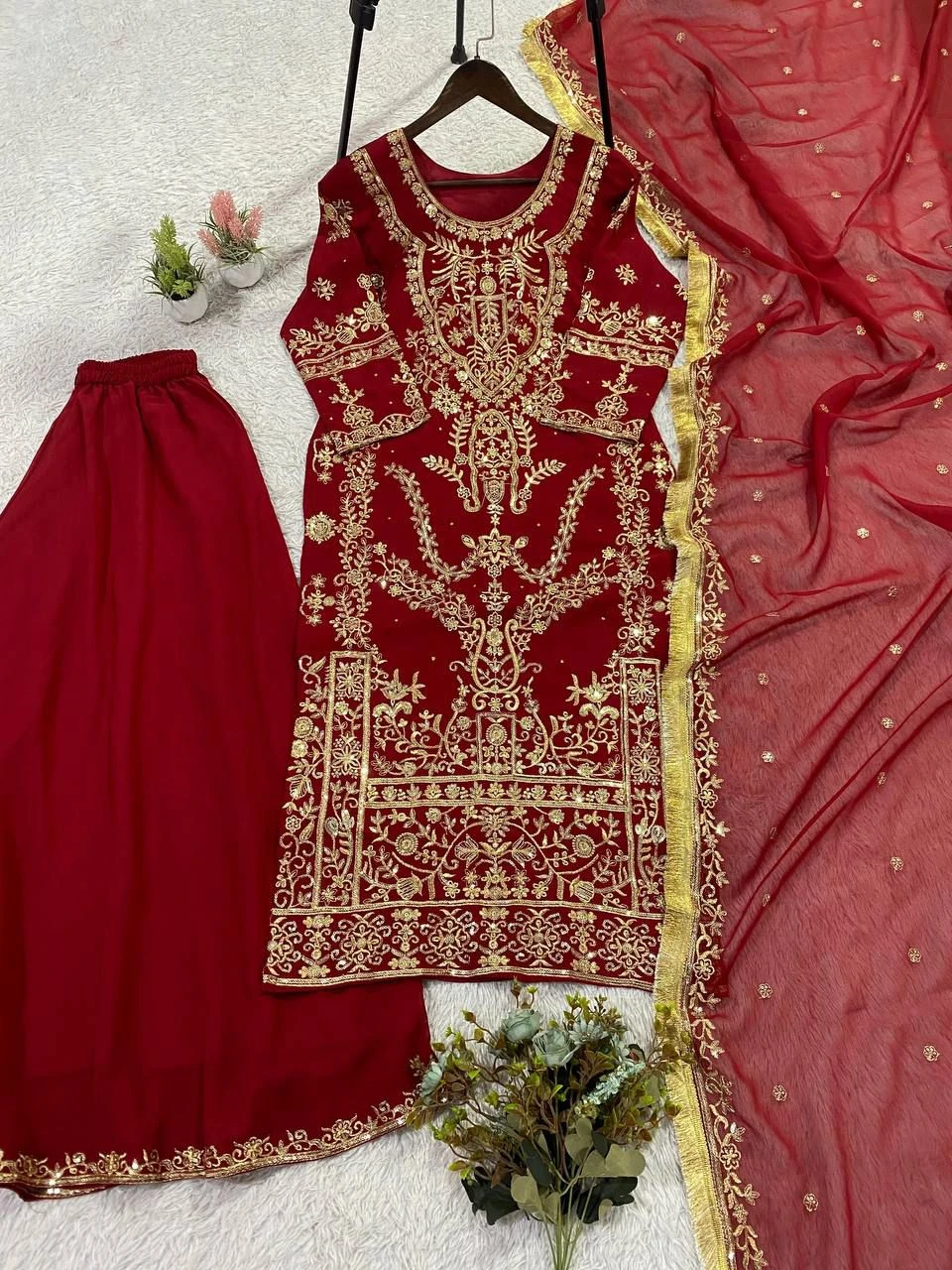 Designer Wedding Wear Palazzo Suit Collection