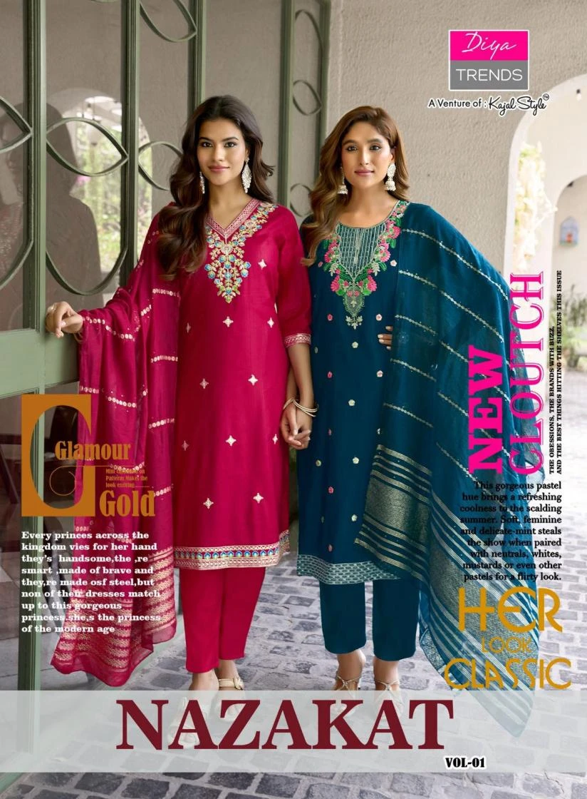 DIYA TRENDS Nazakat Straight Suit