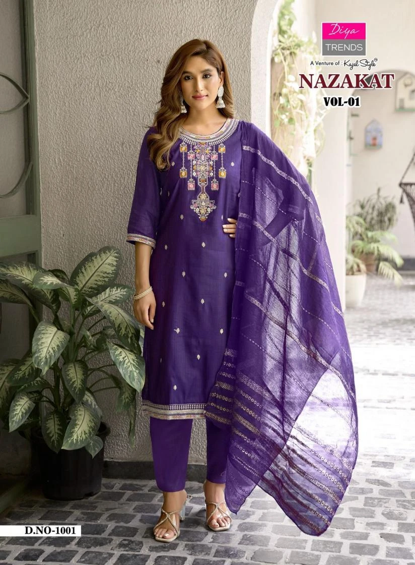 DIYA TRENDS Nazakat Straight Suit
