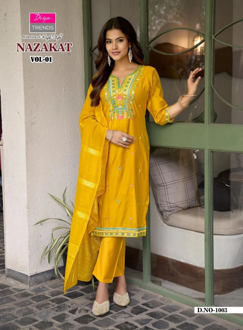 DIYA TRENDS Nazakat Straight Suit