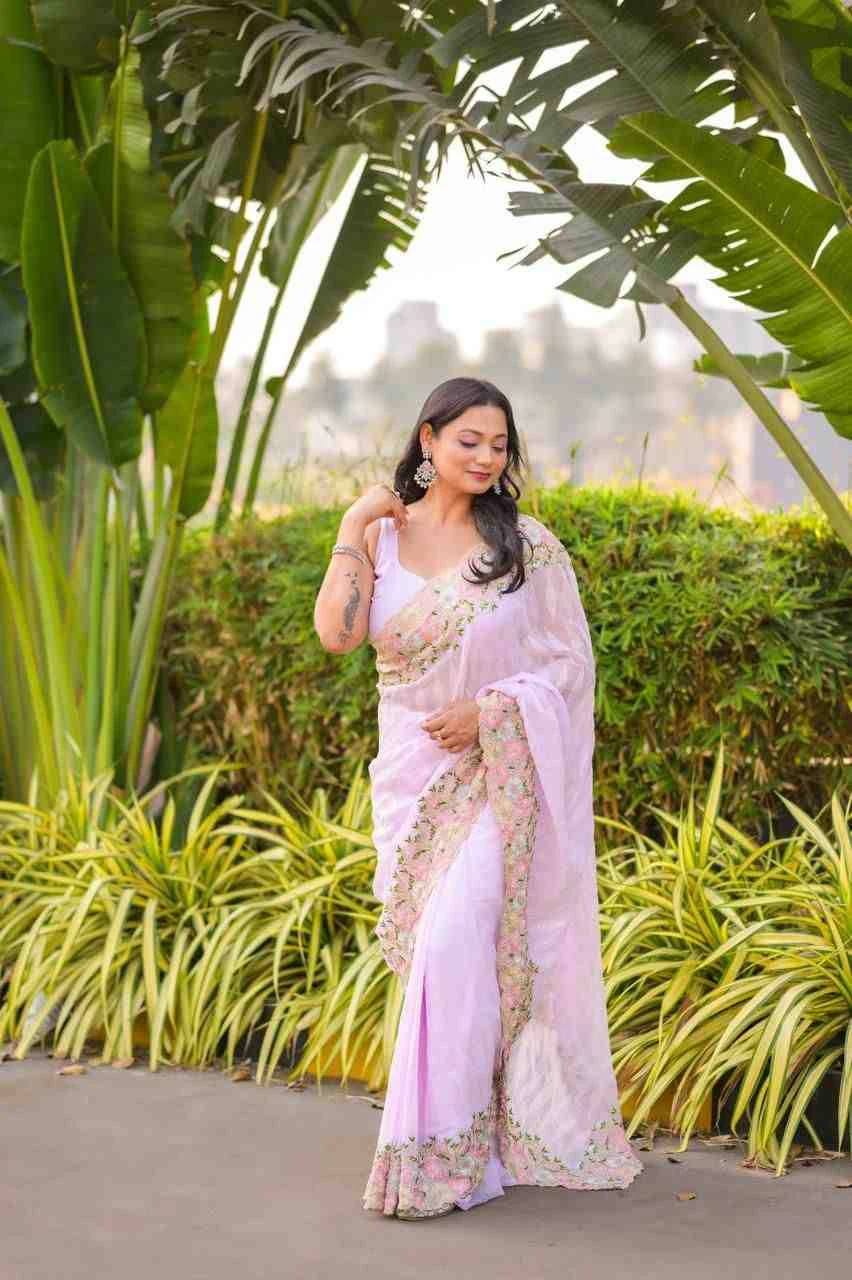 Ds 640 Georgette Sequence Worked Saree Collection