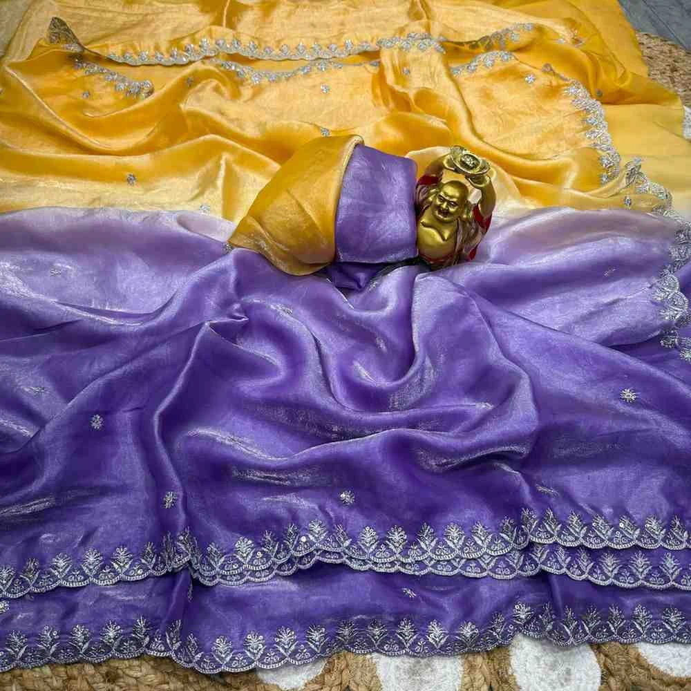 Ds 768 Space Silk Sequence Worked Saree Collection