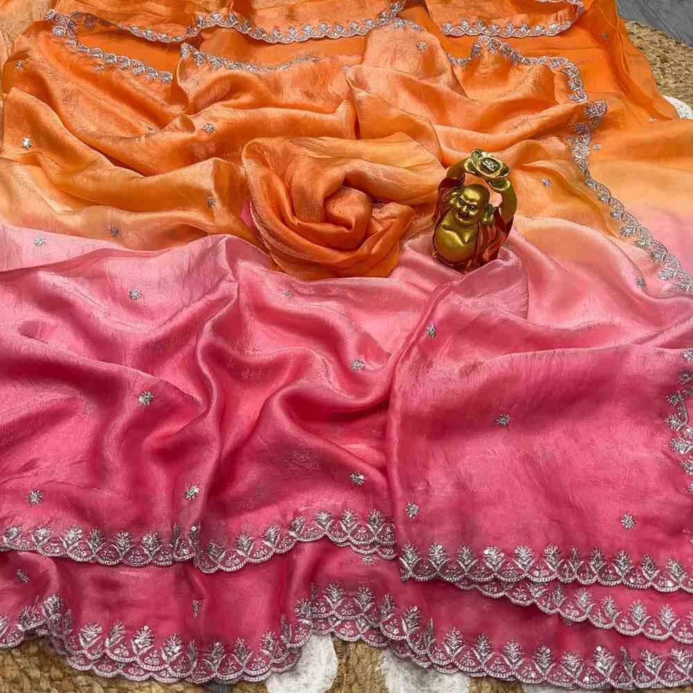 Ds 768 Space Silk Sequence Worked Saree Collection