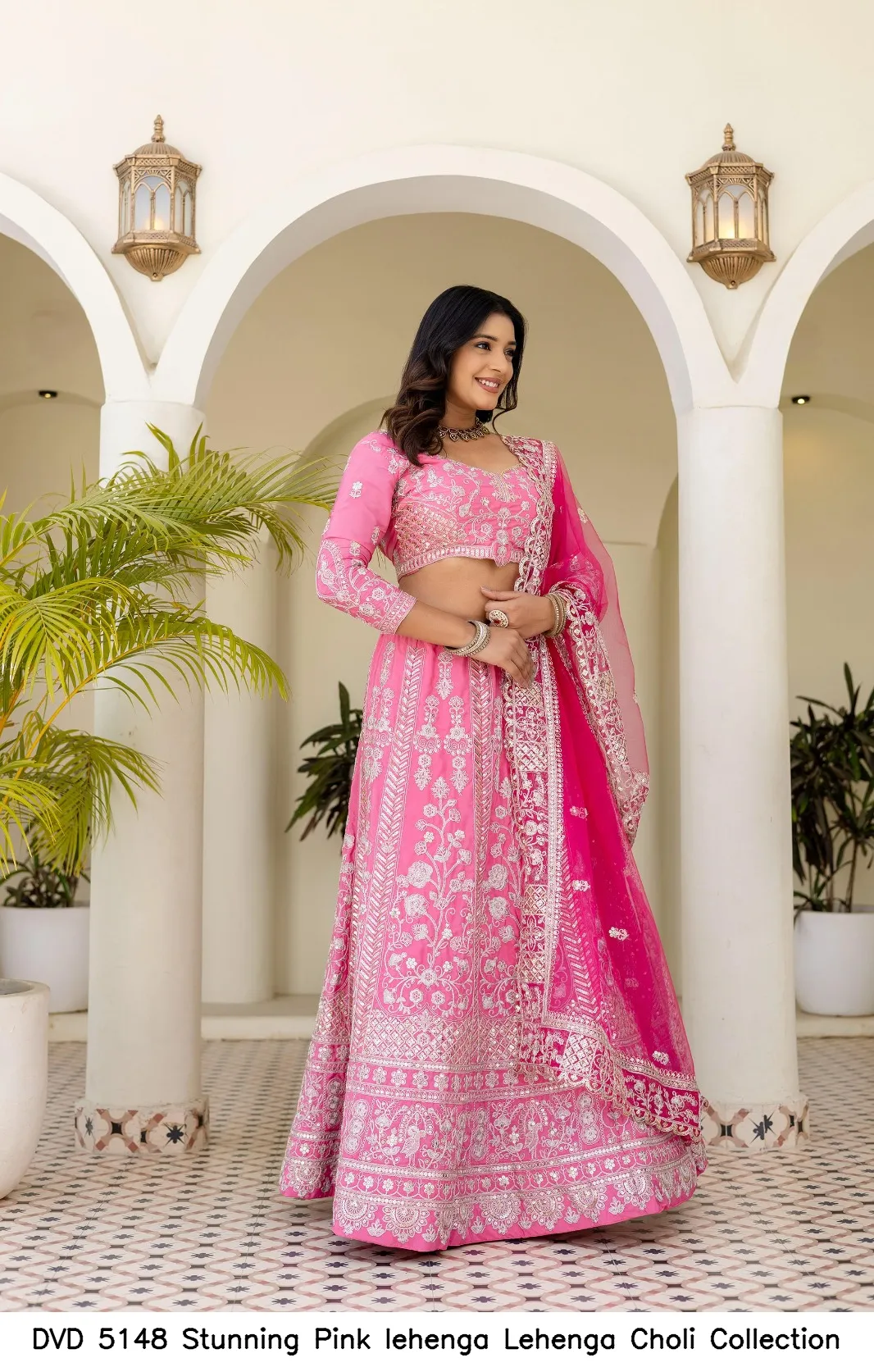 DVD 5148 Pink Designer Choli Set