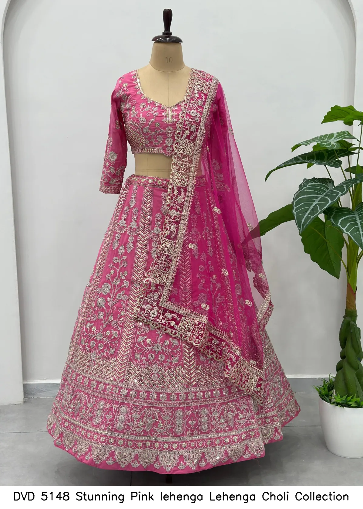 DVD 5148 Pink Designer Choli Set