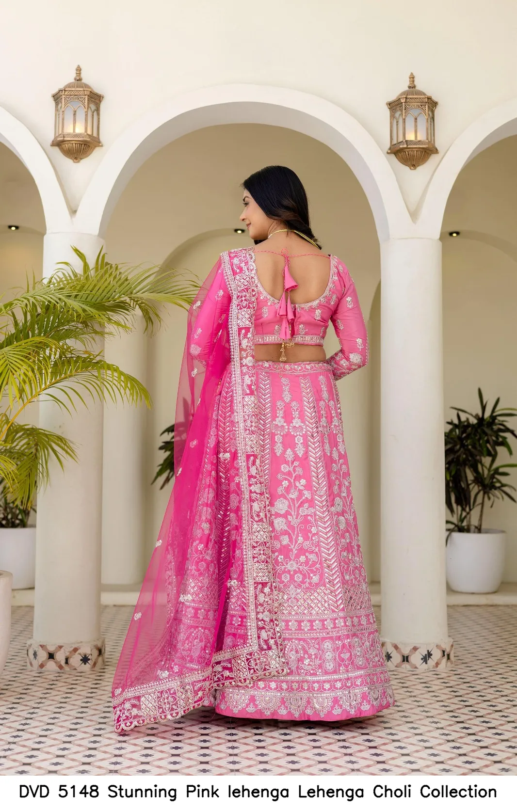 DVD 5148 Pink Designer Choli Set