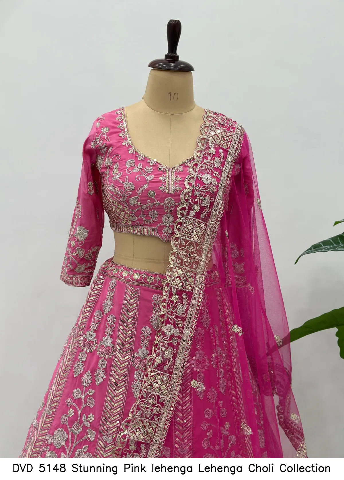 DVD 5148 Pink Designer Choli Set