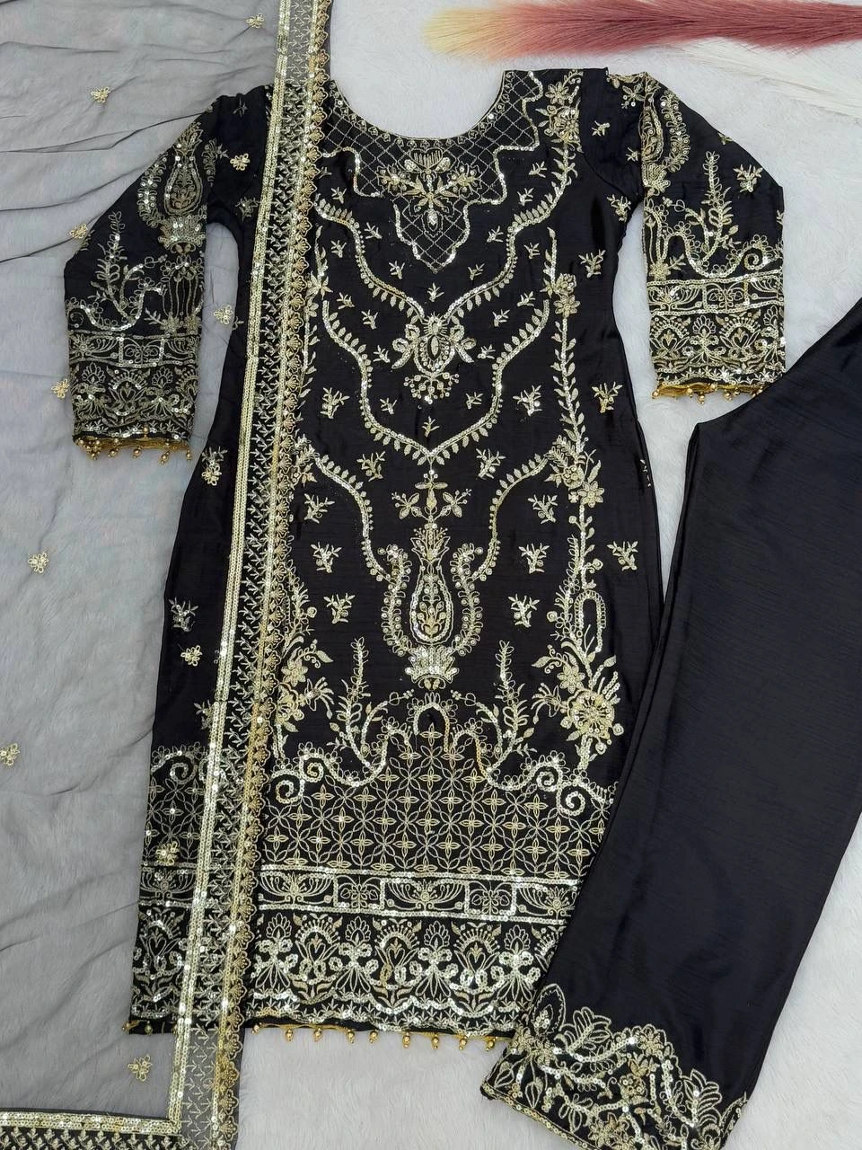 Eid Collection Chinon Silk Suit