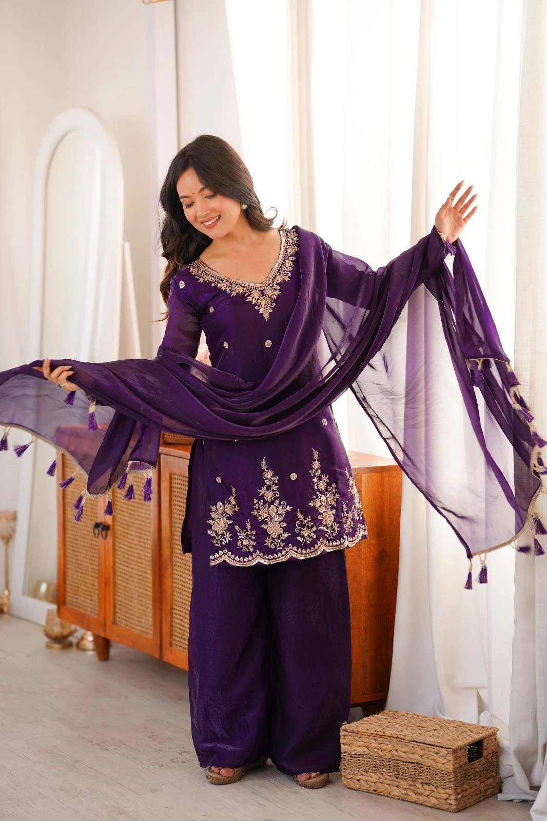 Ethnic Dress Collection Fendi Silk Suit