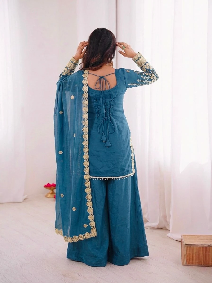 Fendy Silk Sharara Palazzo Set