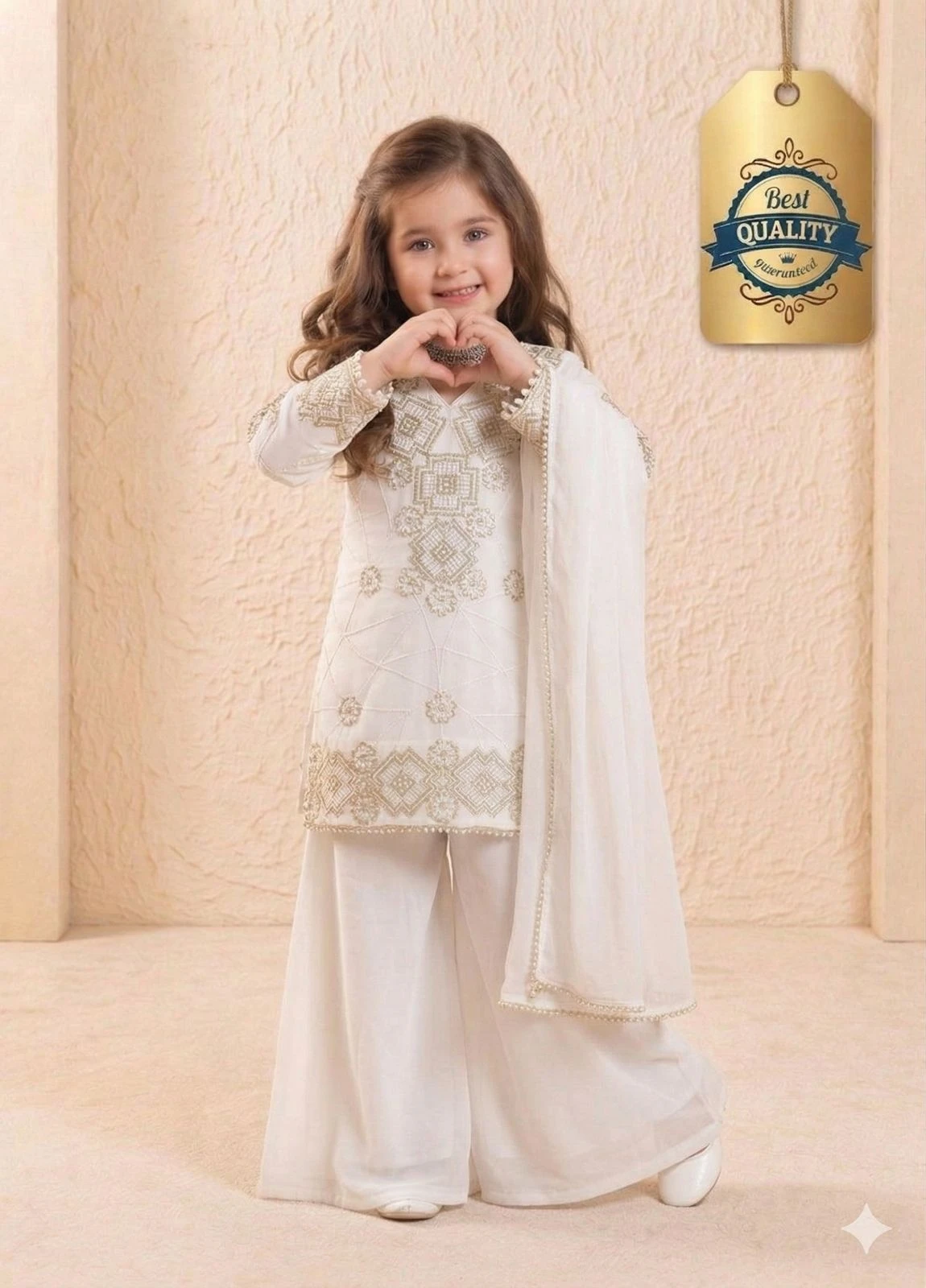 Heavy Fox Georgette Sequence Embroidery Palazzo Set With Dupatta