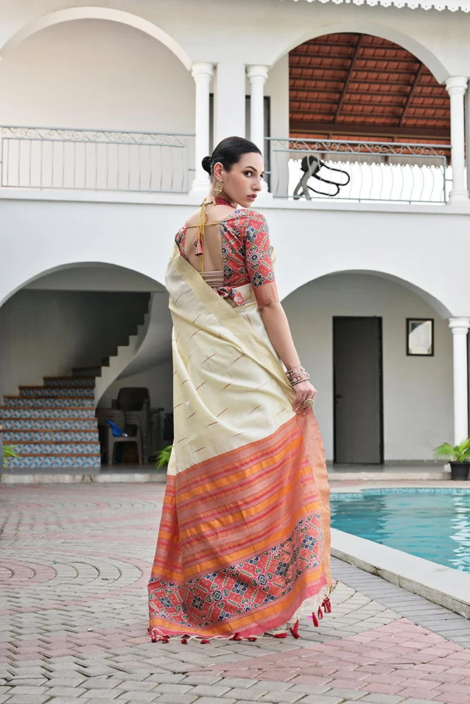 Jf 3210 Khadi Raw Silk Zari Woven Traditional Saree Collection