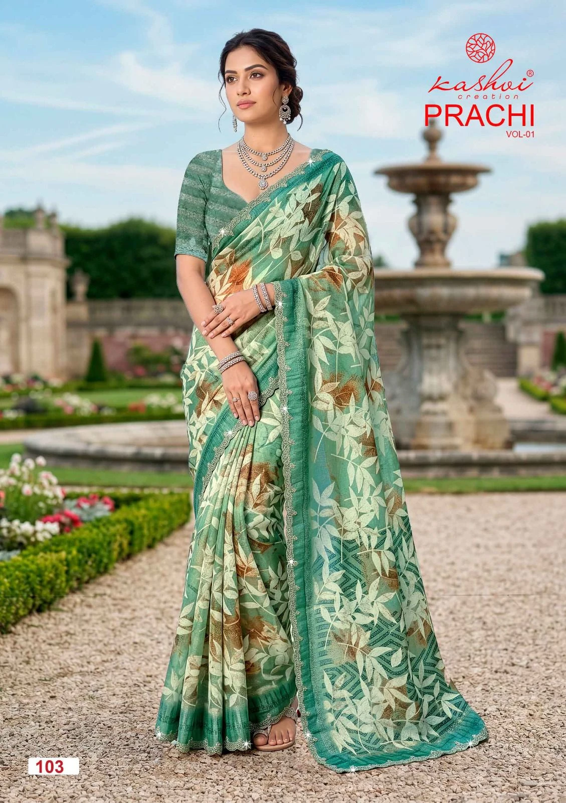 Kashvi Prachi Vol 1 Pc Rimzim with Cutworked Saree