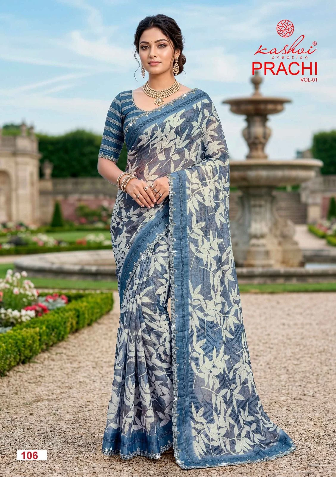 Kashvi Prachi Vol 1 Pc Rimzim with Cutworked Saree