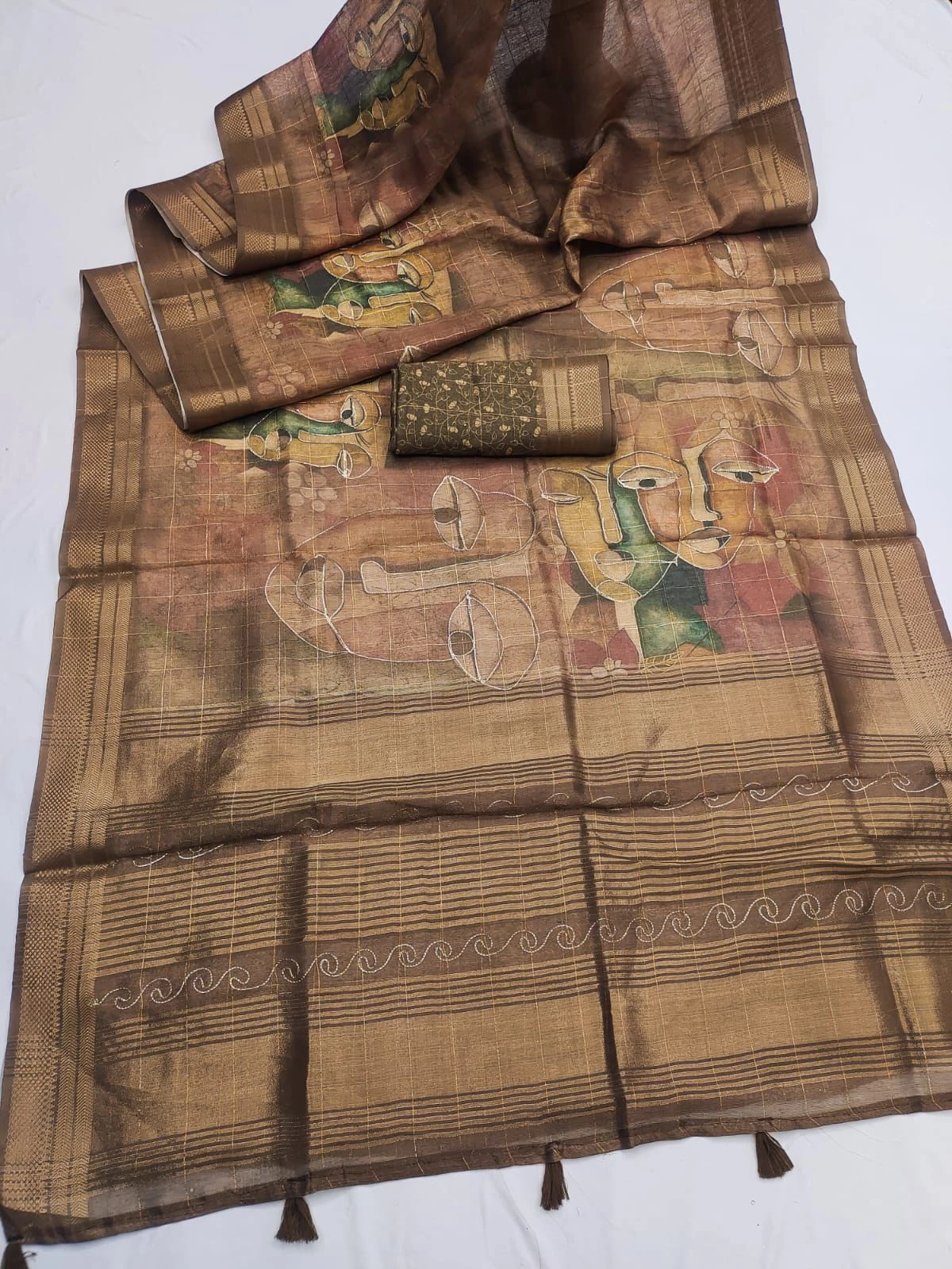 Kashvi Rishika Vol 1 Khadi Checks Digital Printed Saree