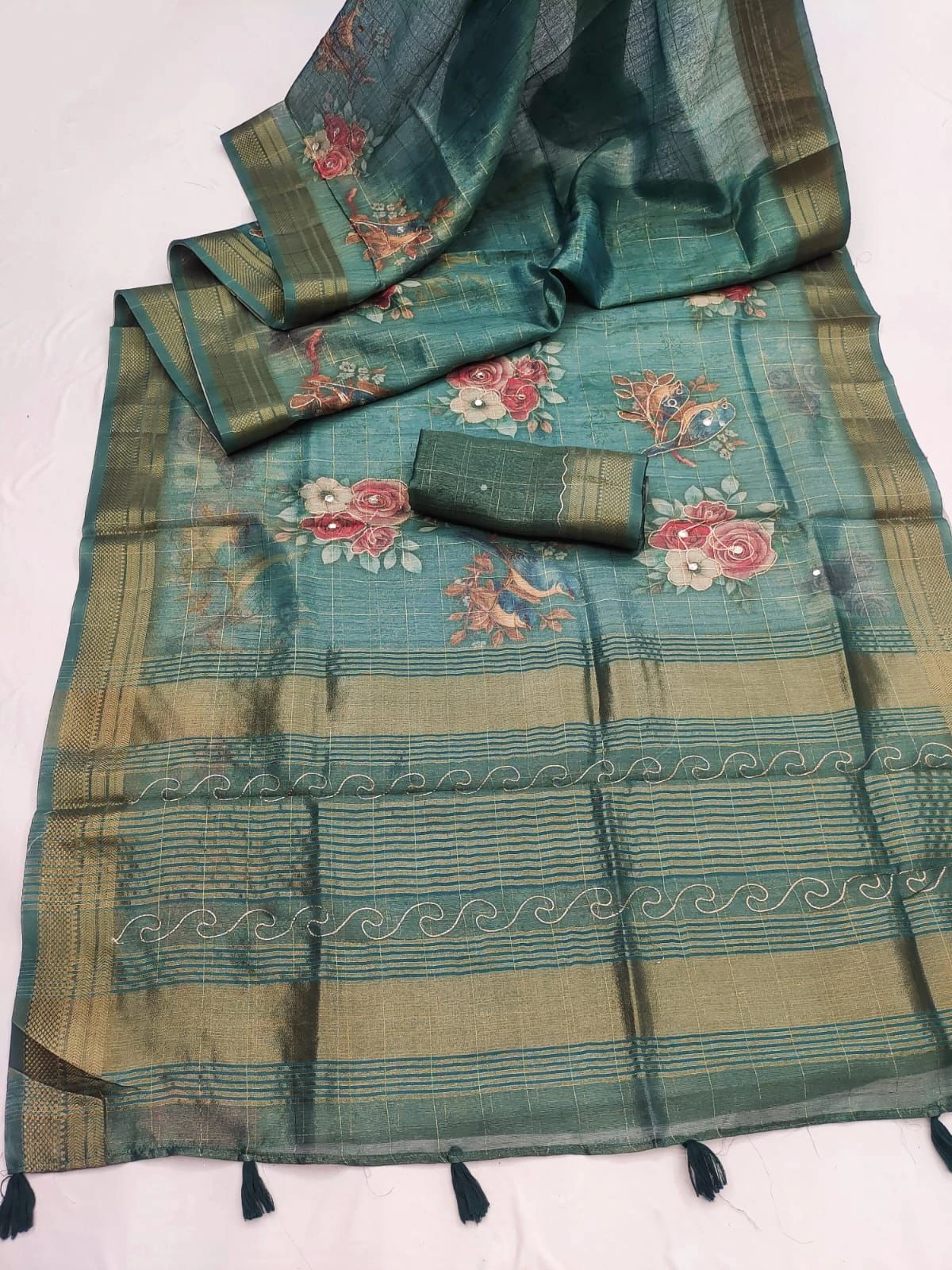 Kashvi Rishika Vol 1 Khadi Checks Digital Printed Saree