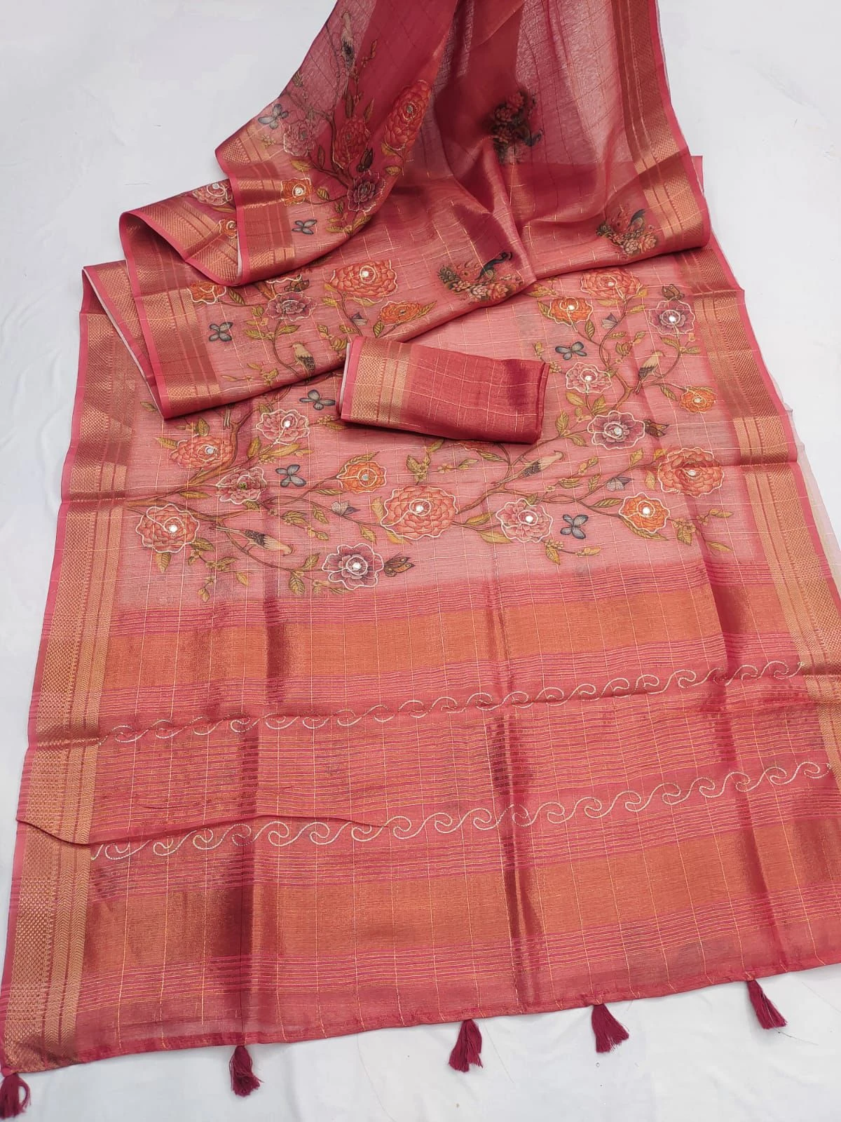 Kashvi Rishika Vol 1 Khadi Checks Digital Printed Saree