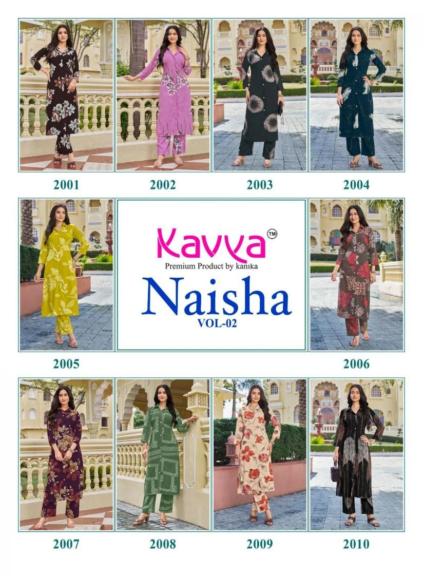 Kavya Naisha Vol 2 Premium Rayon Cord Set