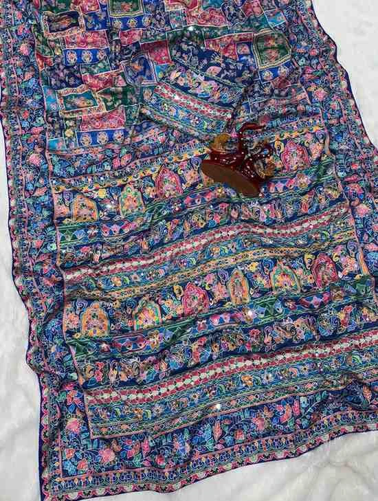 Kc 2105 Soft Chinon Printed Designer Party Wear Saree Collection