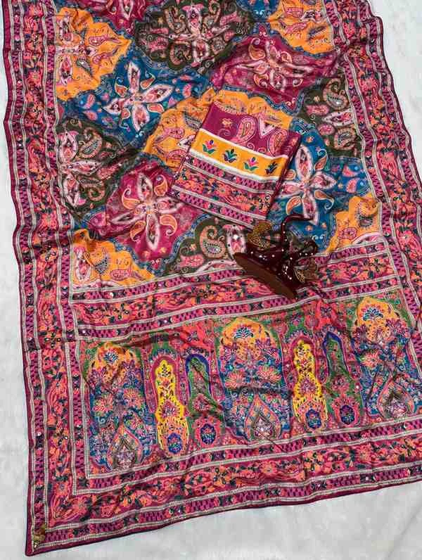 Kc 2105 Soft Chinon Printed Designer Party Wear Saree Collection