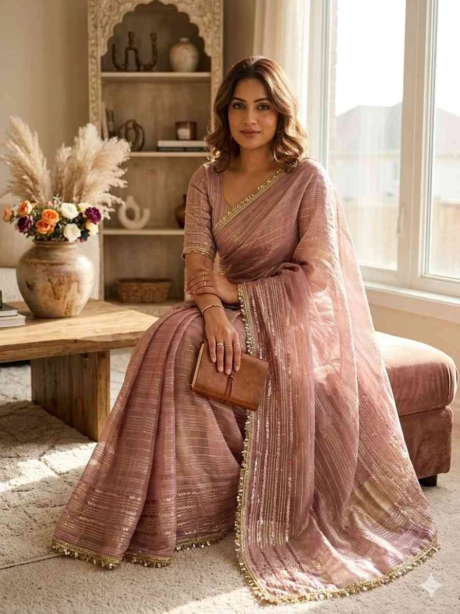 Kc 2126 Soft Tissue Silk Sequence Premium Saree Collection