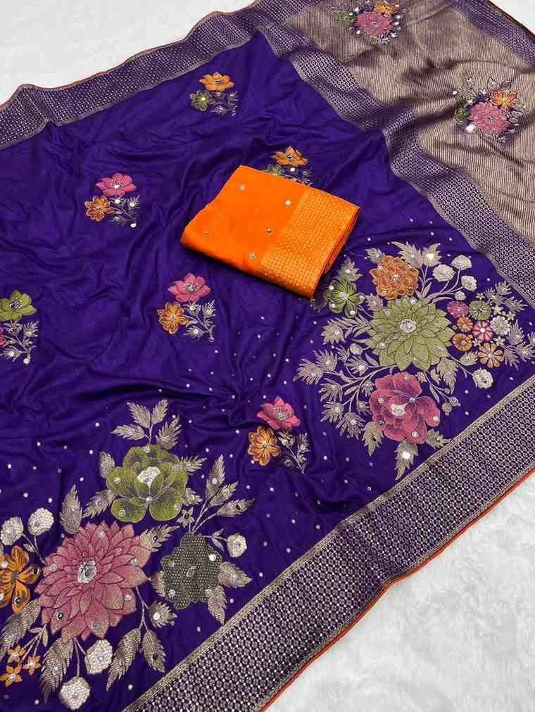 Kc 214 Dolla Silk Real Mirror Worked Designer Saree Collection