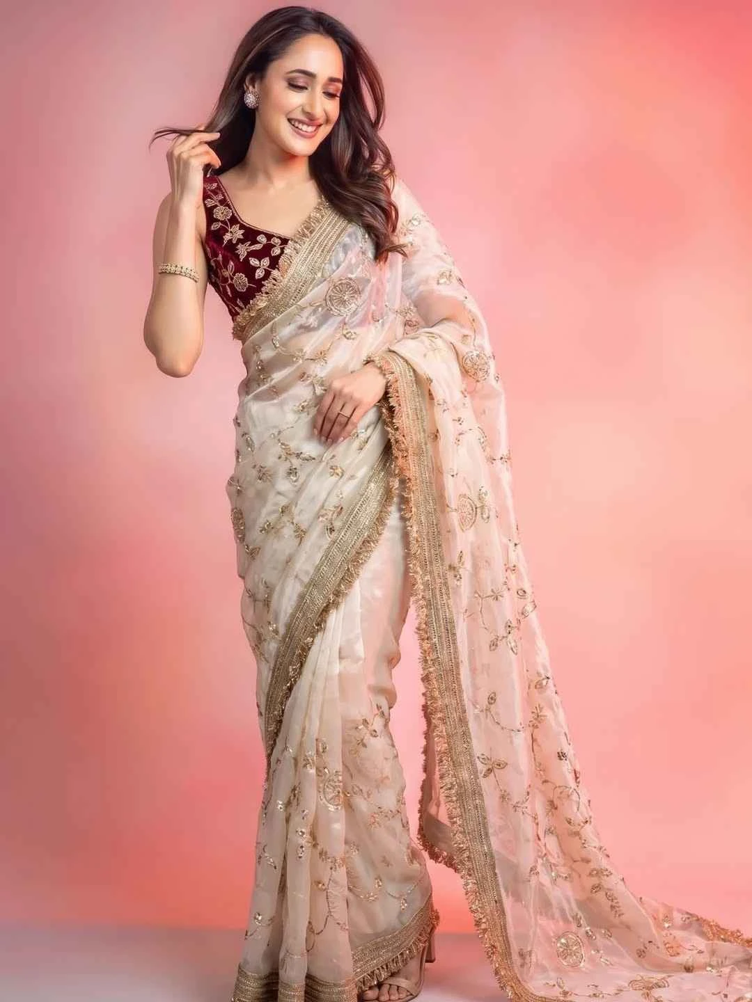 Kc 988 Space Silk Sequence Handworked Premium Saree Collection