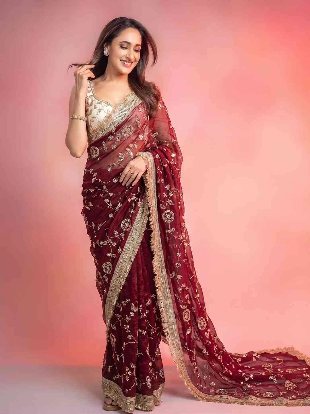 Kc 988 Space Silk Sequence Handworked Premium Saree Collection