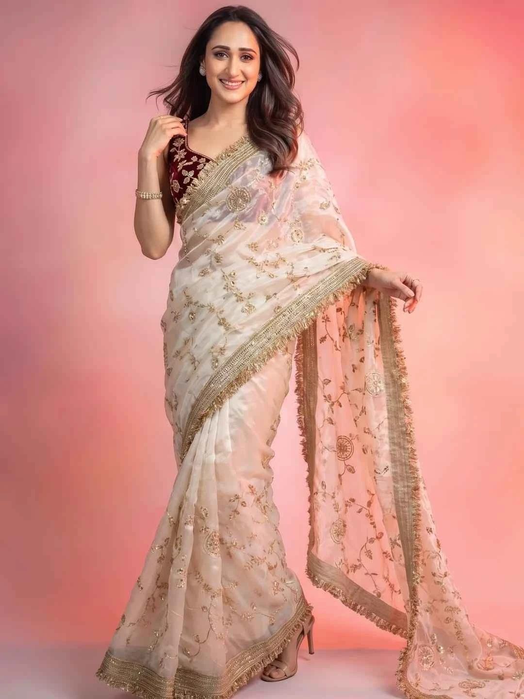 Kc 988 Space Silk Sequence Handworked Premium Saree Collection