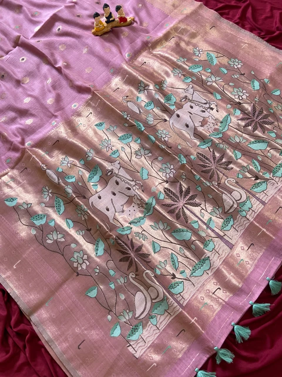 Kf Pallavi Muga Cotton Paithani Saree Collection