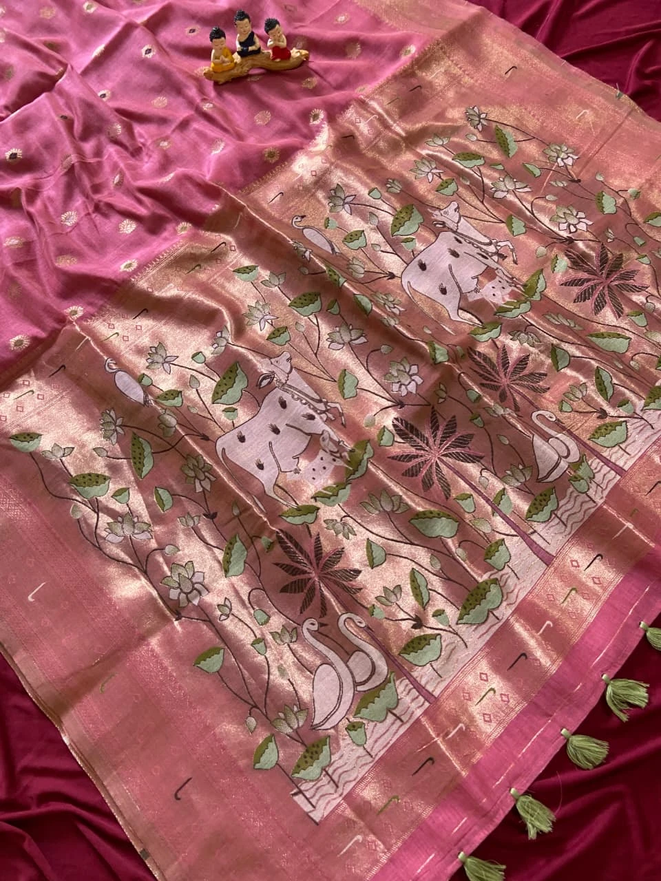 Kf Pallavi Muga Cotton Paithani Saree Collection