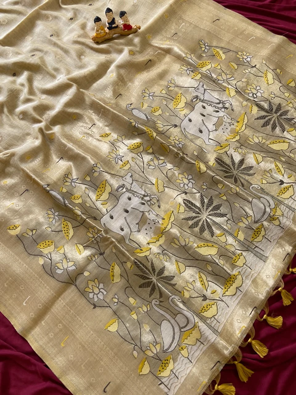 Kf Pallavi Muga Cotton Paithani Saree Collection