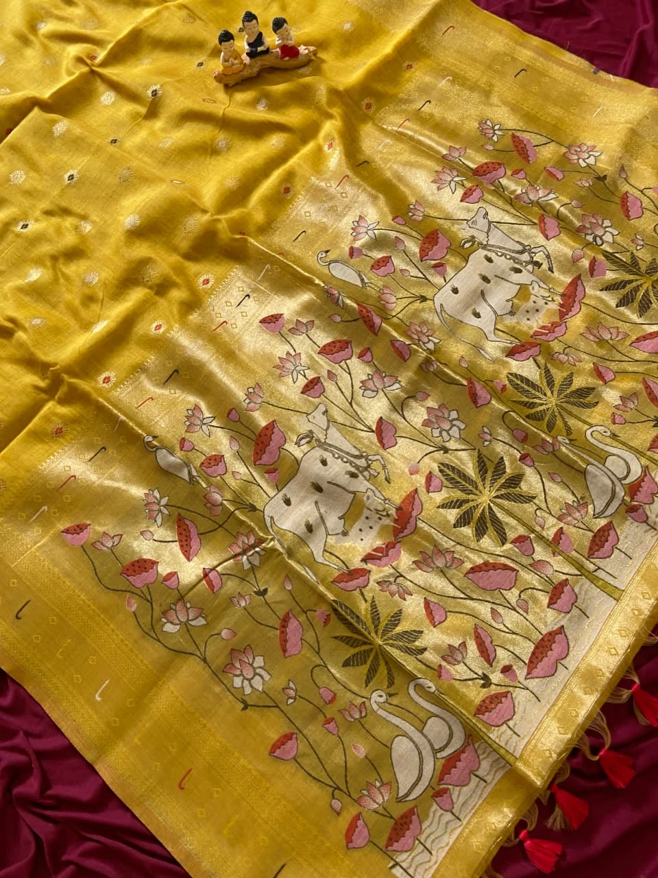 Kf Pallavi Muga Cotton Paithani Saree Collection