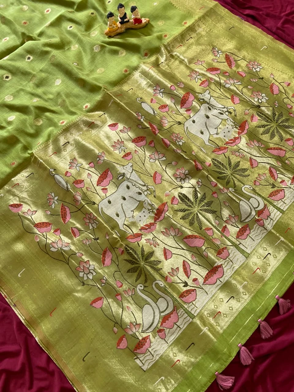 Kf Pallavi Muga Cotton Paithani Saree Collection
