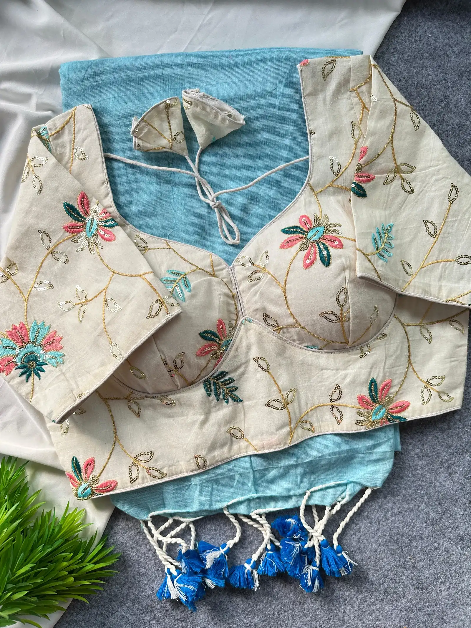 Khadi Vol 26 Khadi Cotton Saree with Embroidered Blouse Collection