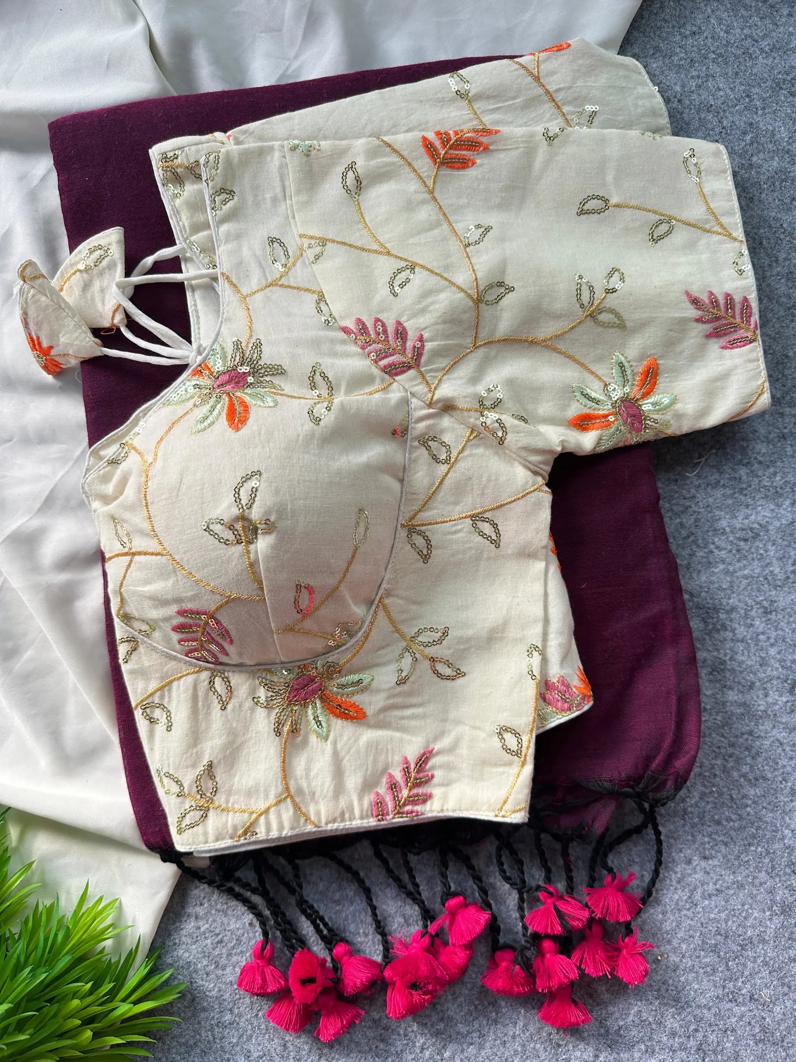 Khadi Vol 26 Khadi Cotton Saree with Embroidered Blouse Collection