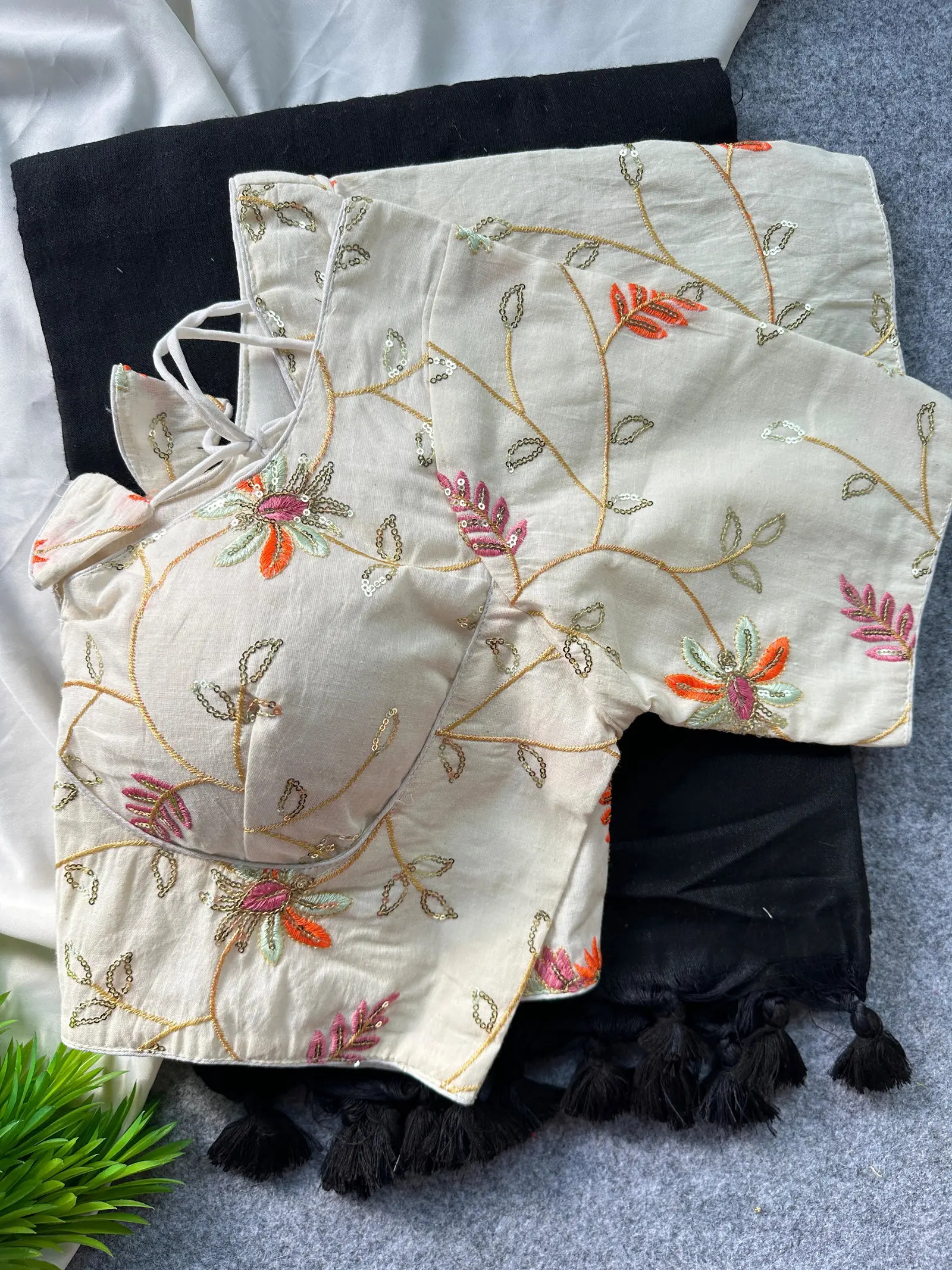 Khadi Vol 26 Khadi Cotton Saree with Embroidered Blouse Collection