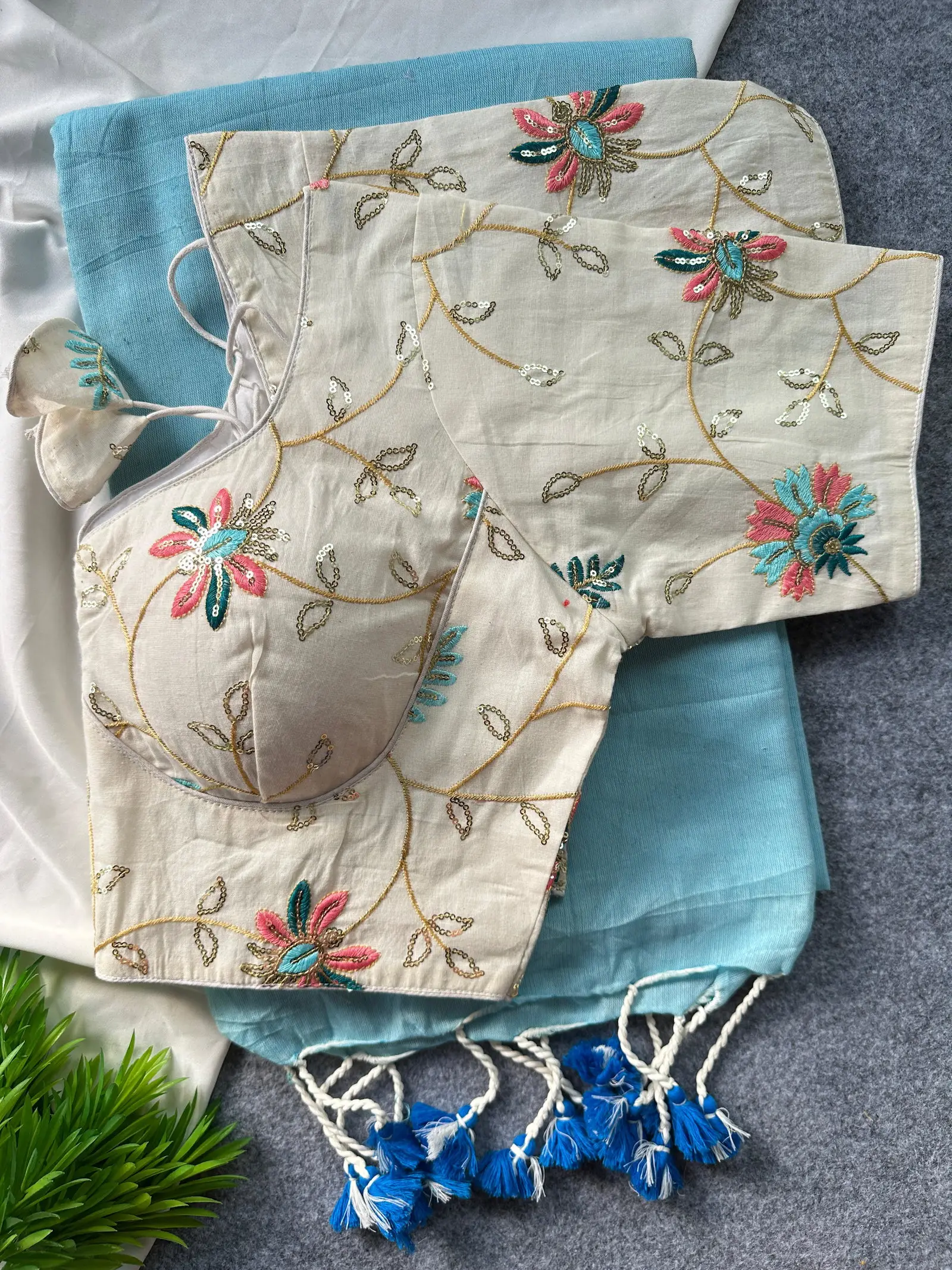 Khadi Vol 26 Khadi Cotton Saree with Embroidered Blouse Collection