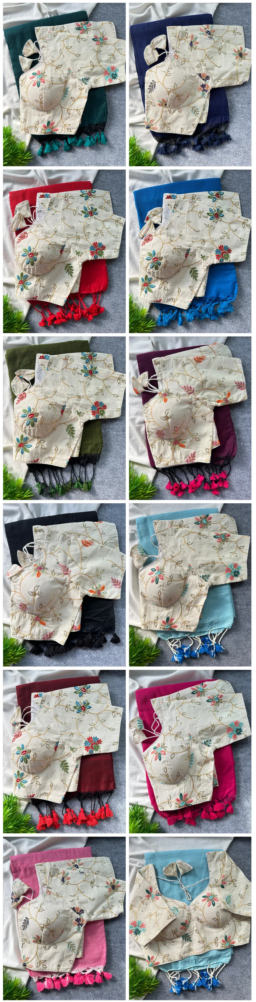 Khadi Vol 26 Khadi Cotton Saree with Embroidered Blouse Collection