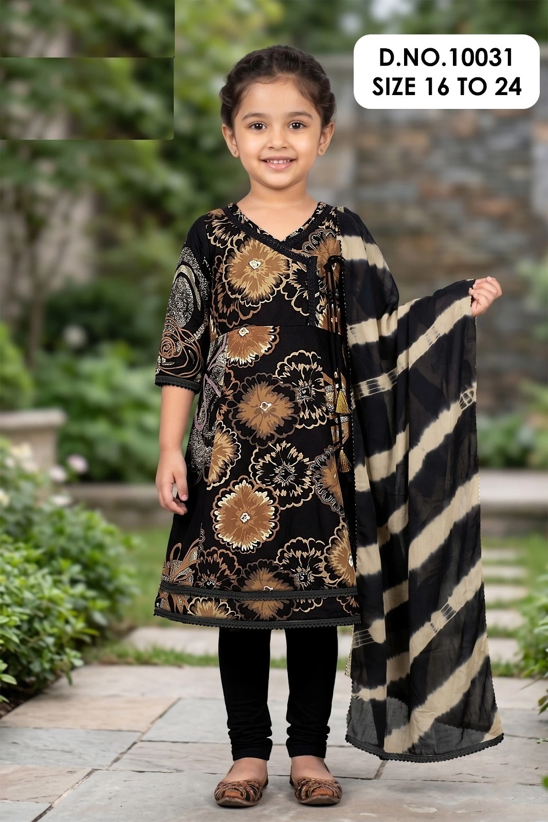 kids Charvi 10031 Rayon Printed Suit With Nazneen Dupatta