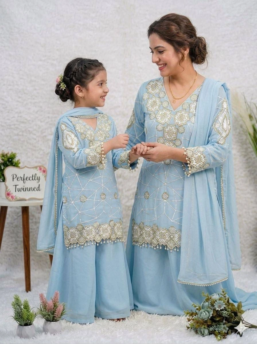 Kids Designer Daughter Georgette Palazzo Set